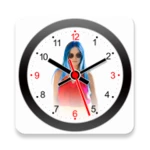 photo clock live wallpaper android application logo